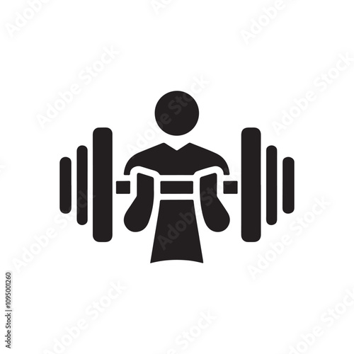 Simple Dumbbell Icon for Workout and Fitness Themes