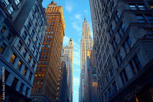 Afternoon Light on Brick Building Facades Urban Vista