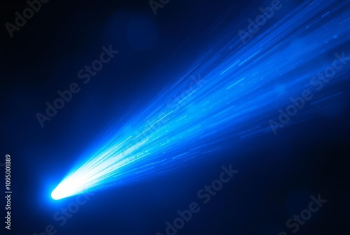 Cherenkov Radiation Glow Blue glow emitted by charged particles