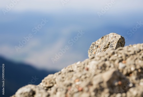 Close up of aSingle Rock on a MountainFocus on the small details