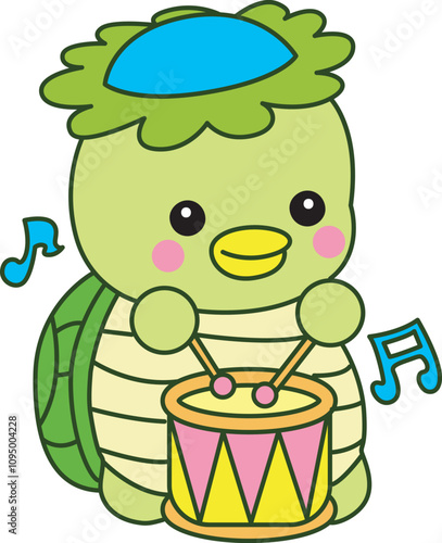 Kawaii japanese mythology Kappa sticker cute.
Cute kappa mascot ghost japanese.