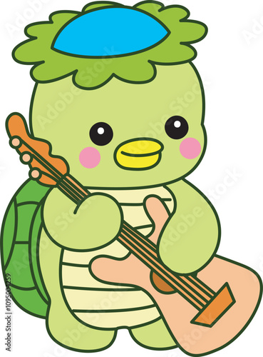Kawaii japanese mythology Kappa sticker cute.
Cute kappa mascot ghost japanese.