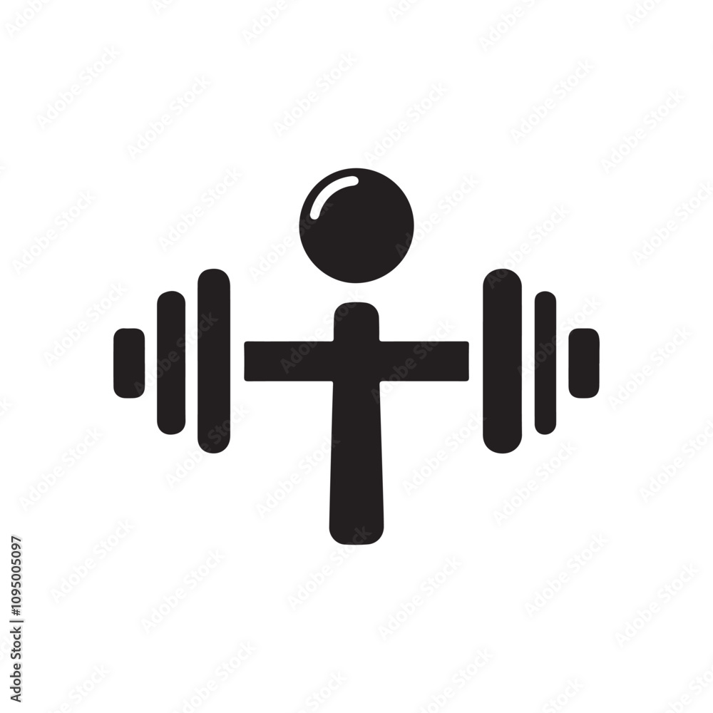 Minimalistic Dumbbell Silhouette Icon for Fitness and Gym Designs
Minimalistic Dumbbell Silhouette Icon for Fitness and Gym Designs