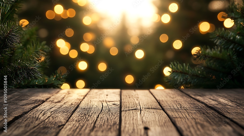 Festive Christmas Elements: Pine Branches, Ornaments, Gifts, Candles, and Snowy Landscapes Festive Christmas Elements: Pine Branches, Ornaments, Gifts, Candles, and Snowy Landscapes