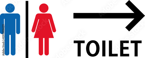 男女トイレの案内板