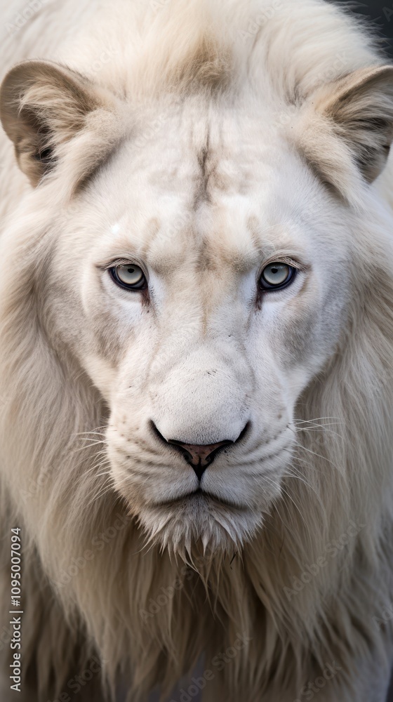 Rare Elegant White Lion Photographed in its Natural Habitat Rare Elegant White Lion Photographed in its Natural Habitat