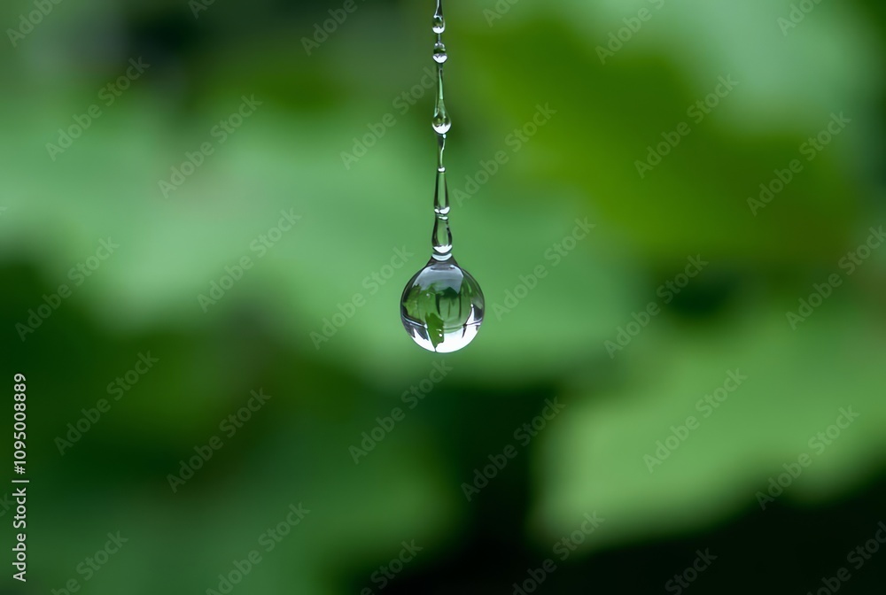 Raindrop A falling water droplet condensed from atmospheric wate Raindrop A falling water droplet condensed from atmospheric wate