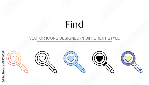 Find icon design with white background stock illustration