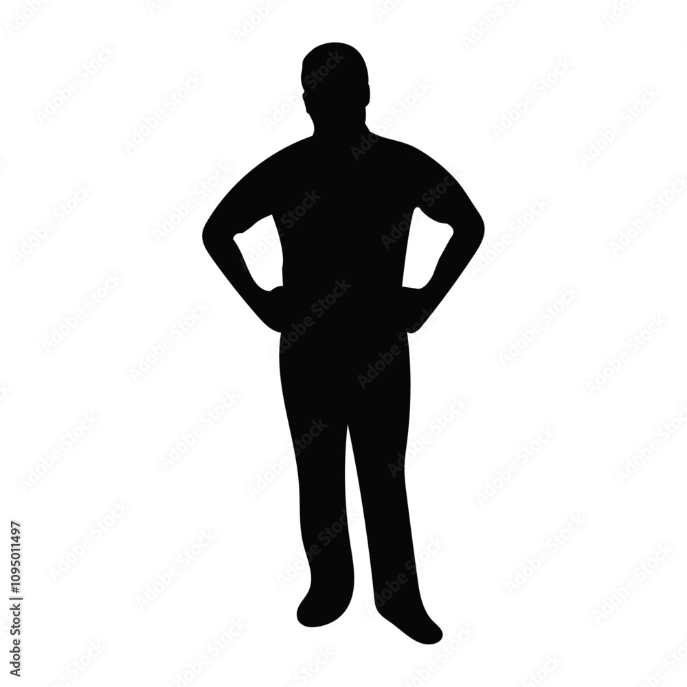 Man silhouette vector hand drawing Man silhouette vector hand drawing
