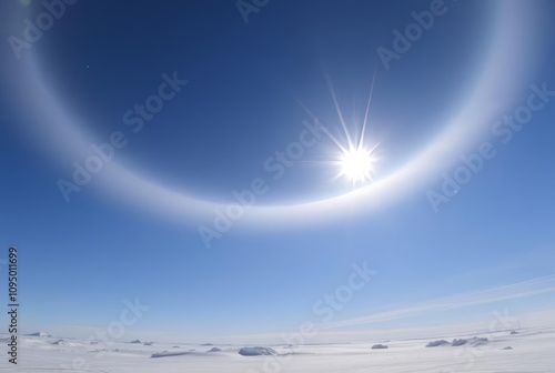 Subanthelic arc A rare ice halo that appears as a bright vertica photo