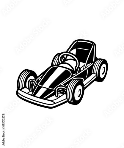 go kart vector illustration