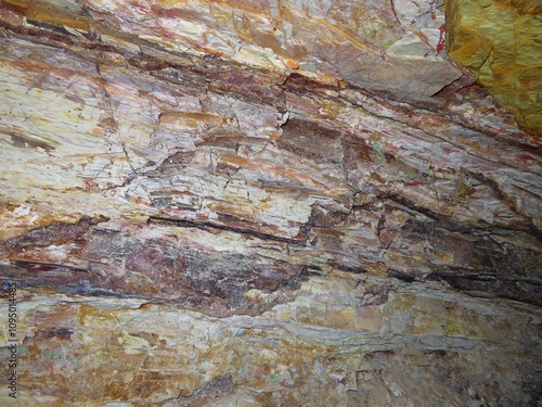 stone wall texture in a cave photo