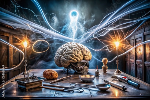 Long Exposure Artistry: Captivating Lobotomy-Themed Imagery Capturing the Intricacies of the Human Mind and the Controversial History of Neurosurgery photo