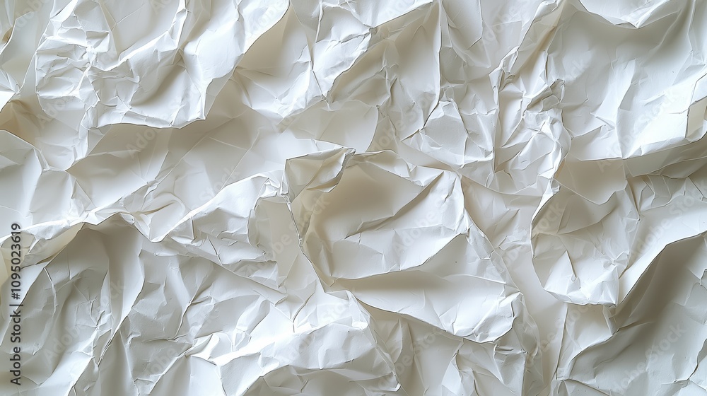 Obraz premium Detailed Seamless Texture of Crumpled Paper Offering a Soft and Natural Aesthetic for Creative Design Projects