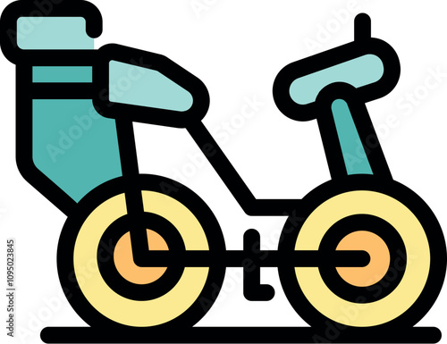 Motorbike parking side view with big trunk delivering food express delivery service