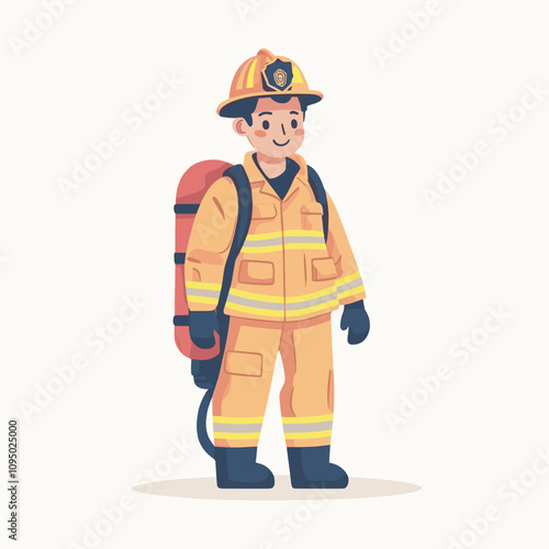 vector set of group of firefighter for your design
