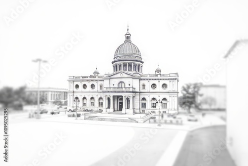_ . Tilt-Shift Pencil Drawing A drawing that mimics the effect o