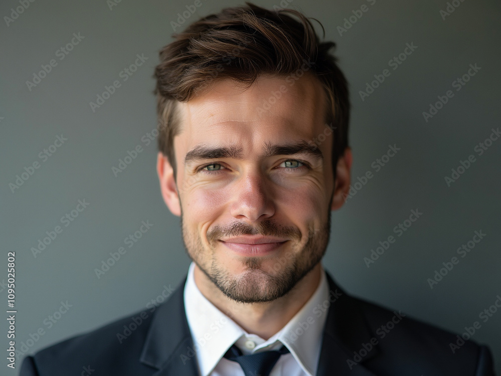 Portrait of smiling businessman wearing suit and tie Portrait of smiling businessman wearing suit and tie