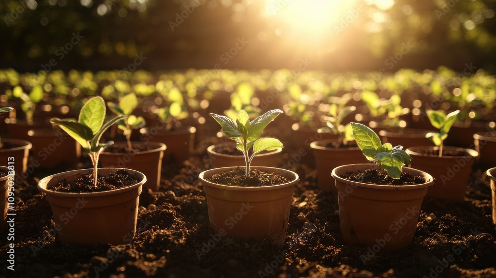 Growing seedlings garden nature photography sunlit environment close-up view sustainable gardening concepts for healthier living Growing seedlings garden nature photography sunlit environment close-up view sustainable gardening concepts for healthier living