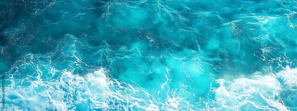 surface waves on the beach, Blue sea surface, water wave surface, blue water wave, top view surface waves on the beach, Blue sea surface, water wave surface, blue water wave, top view