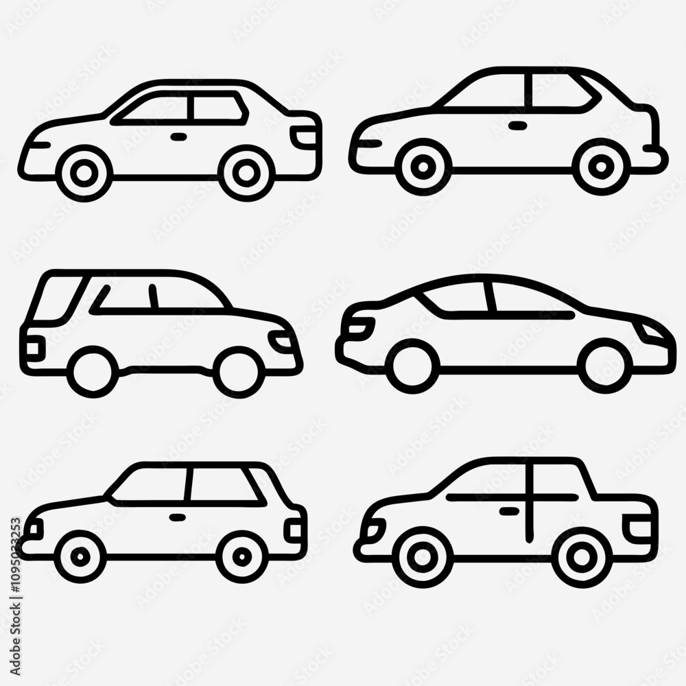 set of cars icon silhouette vector illustration set of cars icon silhouette vector illustration