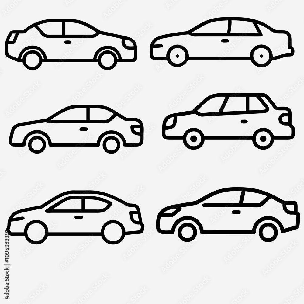 set of cars icon silhouette vector illustration set of cars icon silhouette vector illustration