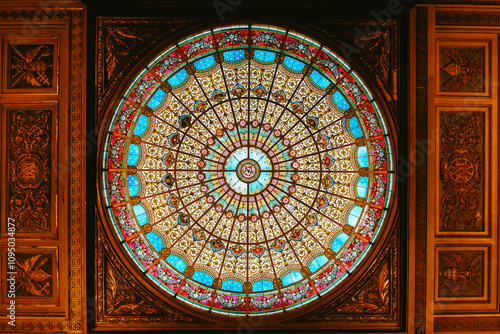 Stained glass  at Église Saint-Philippe-du-Roule, Paris, France