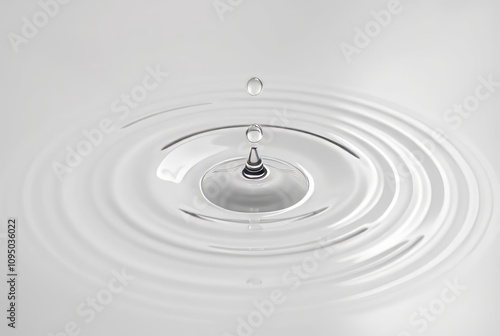 _ . Ripple Effect A series of small, concentric ripples forming