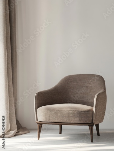 Modern Brown Armchair Near ...