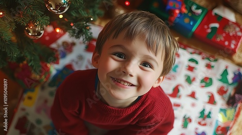 A boy enjoy creating Christmas cards ,making beautiful cards with Christmas trees, bells, Santa and gifts,fun Christmas activities for kids