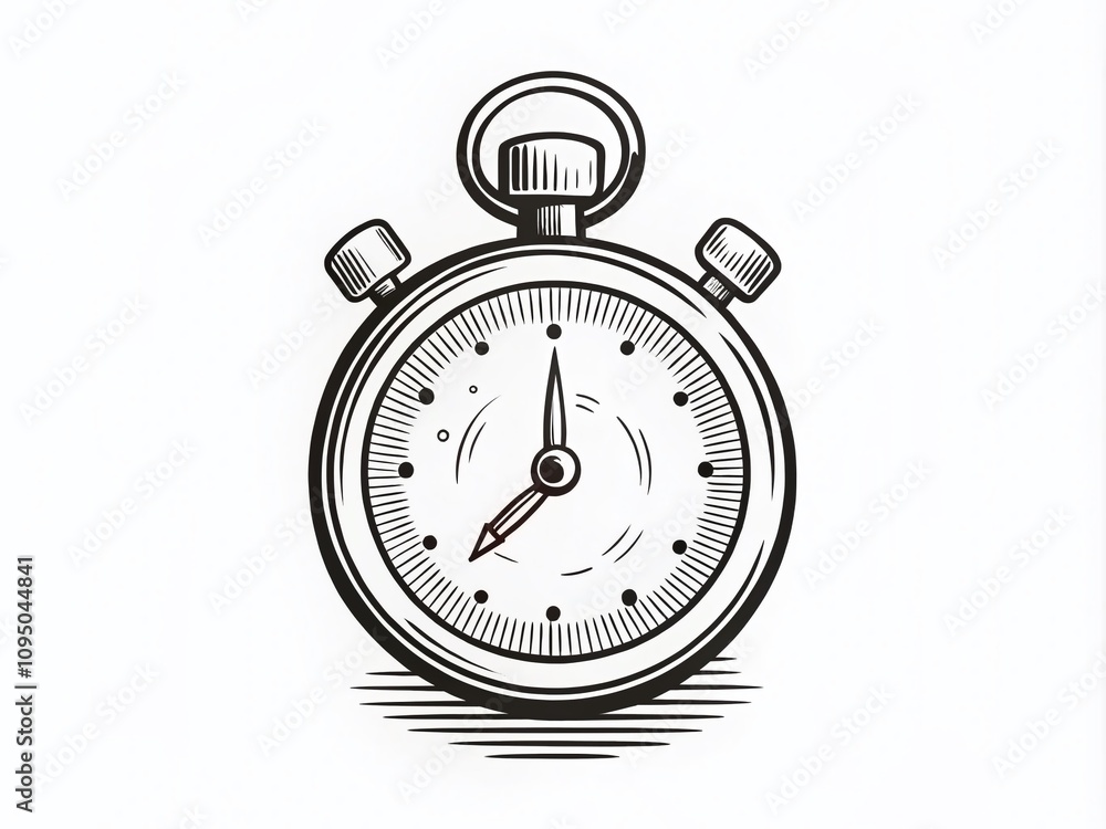 Minimalist Hand Drawn Stopwatch Doodle for Time Management and Productivity Concepts in Simple Black and White Design for Creative Projects and Illustrations Minimalist Hand Drawn Stopwatch Doodle for Time Management and Productivity Concepts in Simple Black and White Design for Creative Projects and Illustrations