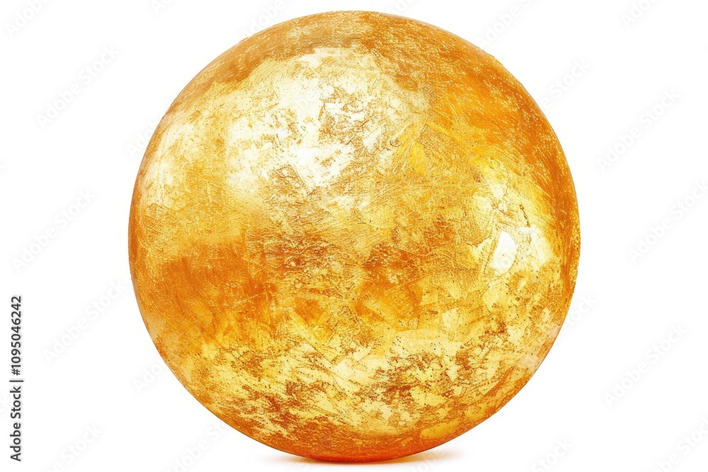 A single golden egg placed on a white surface A single golden egg placed on a white surface