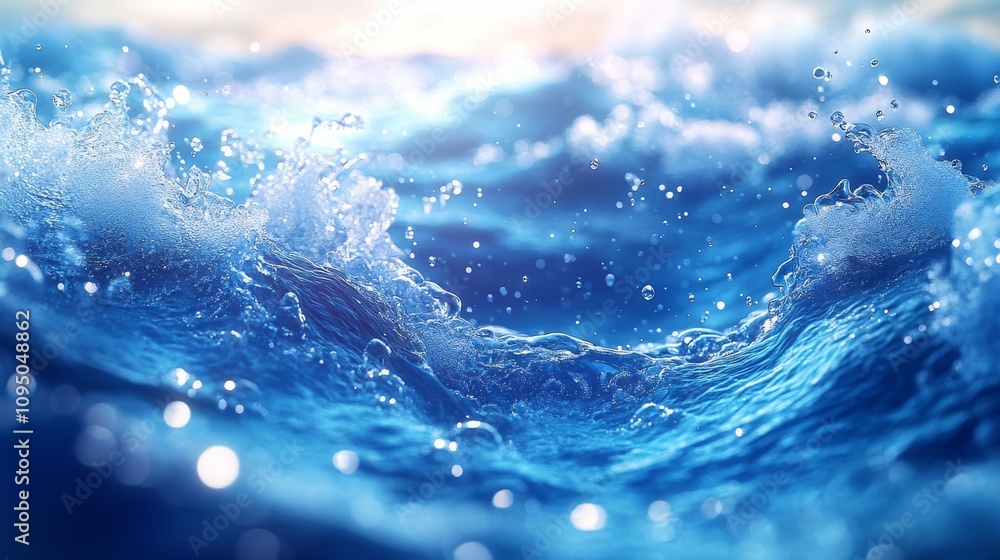 waves on the surface and bubbles under the sea waves on the surface and bubbles under the sea