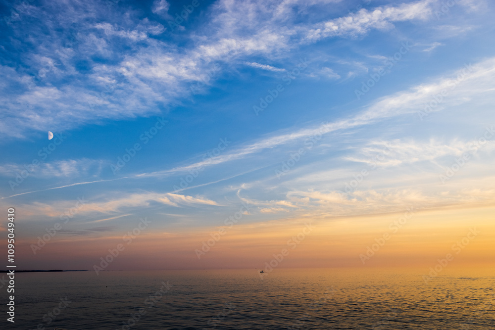 Serene Ocean Sunset with Dramatic Sky Serene Ocean Sunset with Dramatic Sky