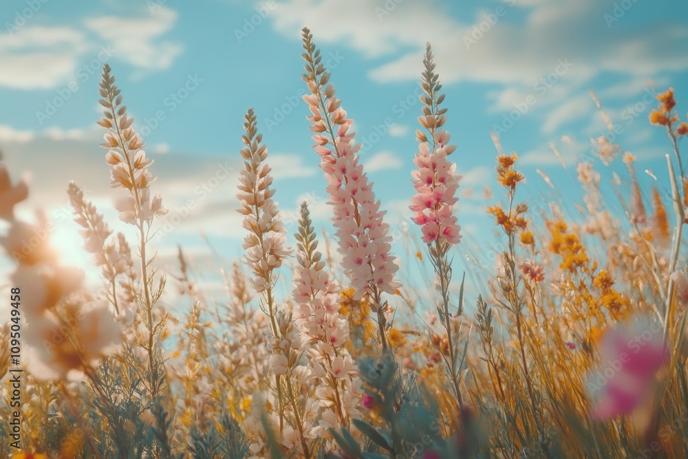 Sunny Meadow Wildflowers Pastel Bloom Summer Nature Sunny Meadow Wildflowers Pastel Bloom Summer Nature