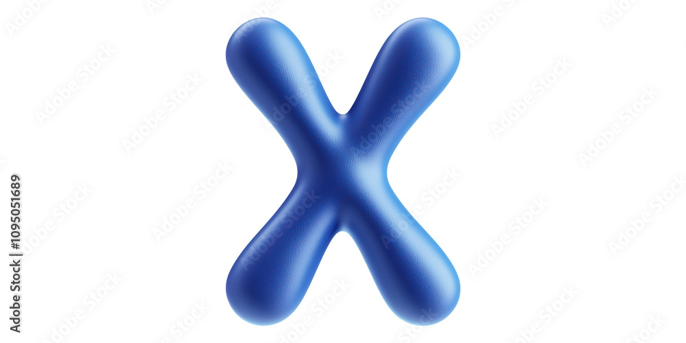 3D X Chromosome Illustration Isolated on Transparent Background 3D X Chromosome Illustration Isolated on Transparent Background