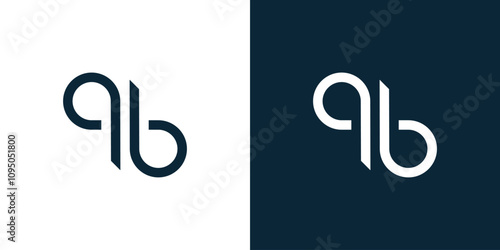 Initial logo Q and B, simple logo Q B