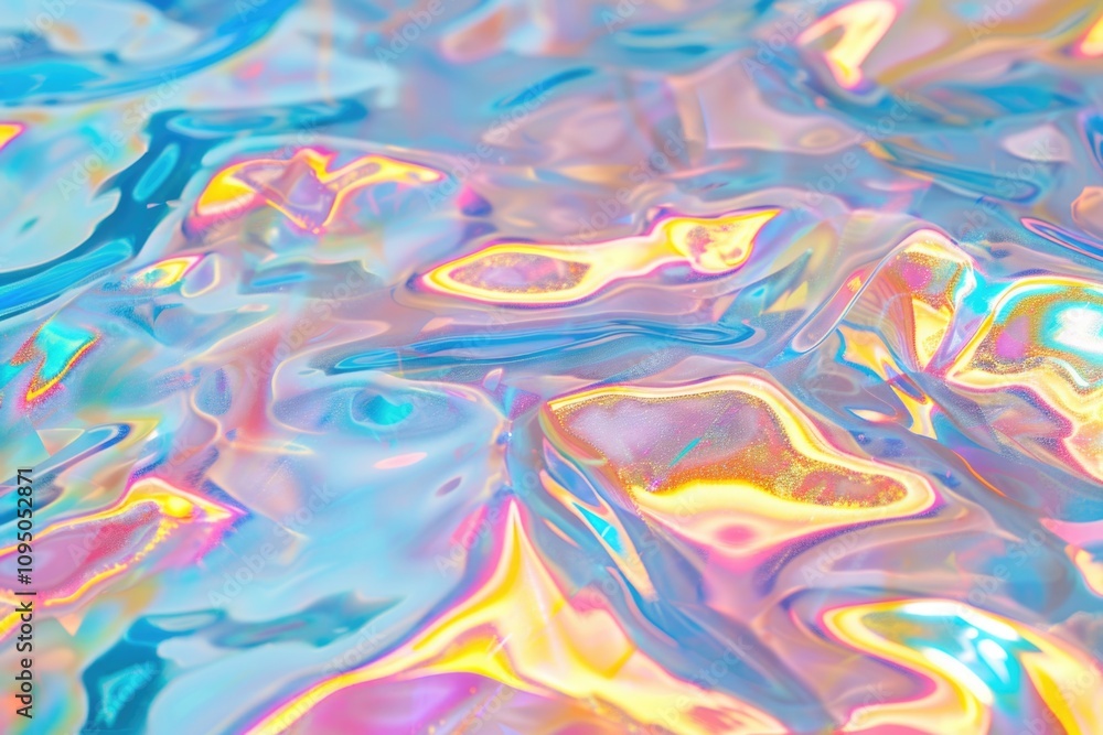 Fototapeta premium A detailed view of a vibrant fluid's surface