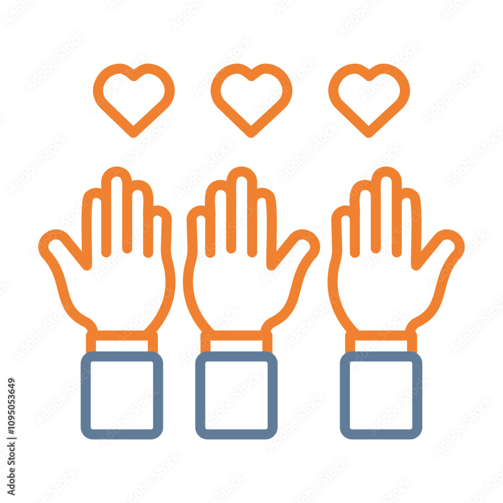 Obraz premium Volunteer Icon Design