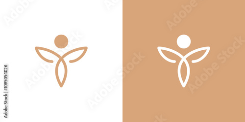 Logo yoga, letter Y for health, logo for Yoga logo with warmth colors