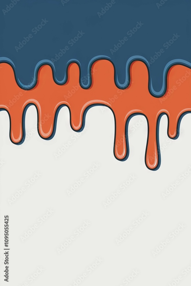 Dripping paint abstract art. Blue and orange paint drips; dynamic, modern design. Evokes creativity and fluidity. Dripping paint abstract art. Blue and orange paint drips; dynamic, modern design. Evokes creativity and fluidity.