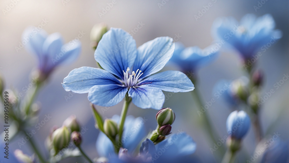 Closeup of a Blue Flower of Glory Closeup of a Blue Flower of Glory