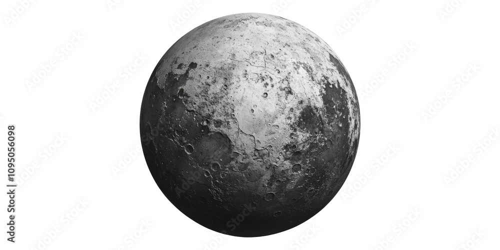 3D Moon Illustration Isolated on Transparent Background 3D Moon Illustration Isolated on Transparent Background