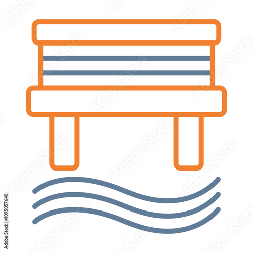Water Bridge Icon Design