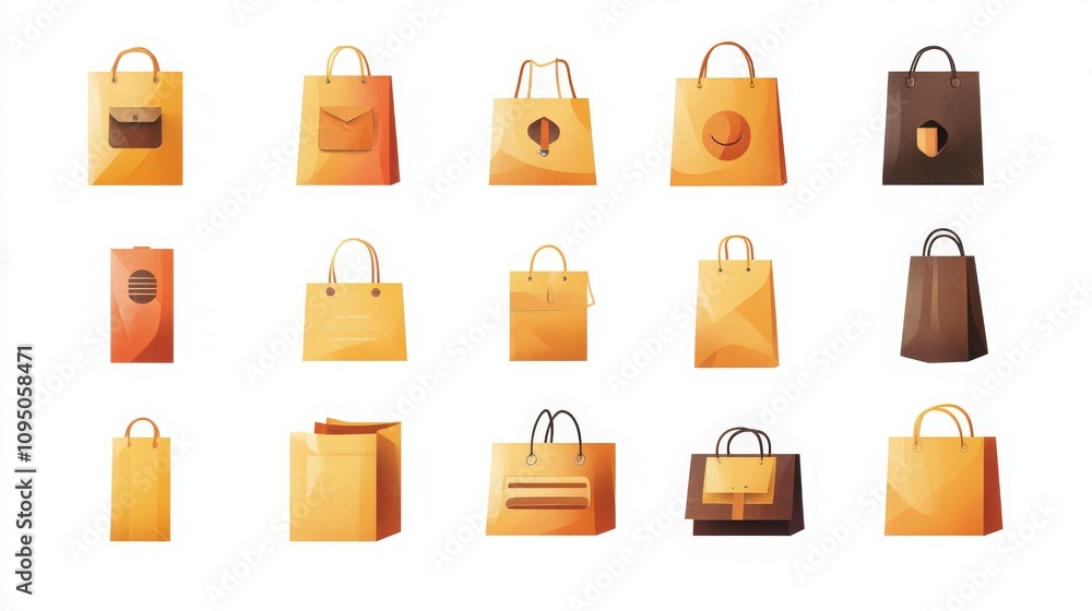 shopping bags isolated on white background shopping bags isolated on white background