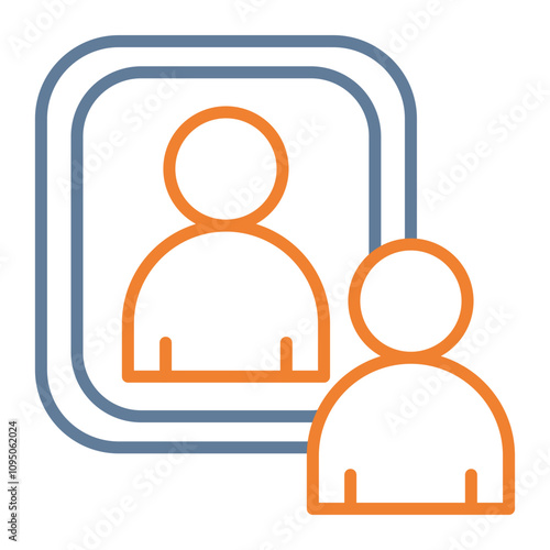 Self Reflection Vector Icon Design