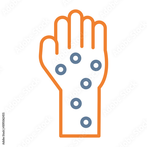Hand Rash Vector Icon Design