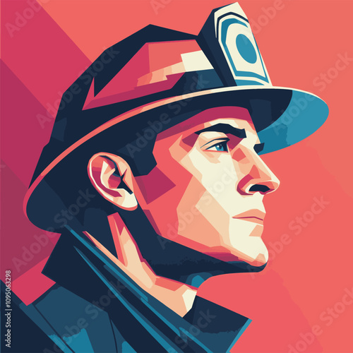vector set of group of firefighter for your design
