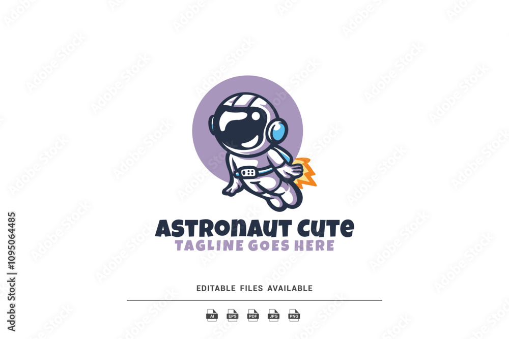 Obraz premium Astronaut Design Concept Illustration Vector Template