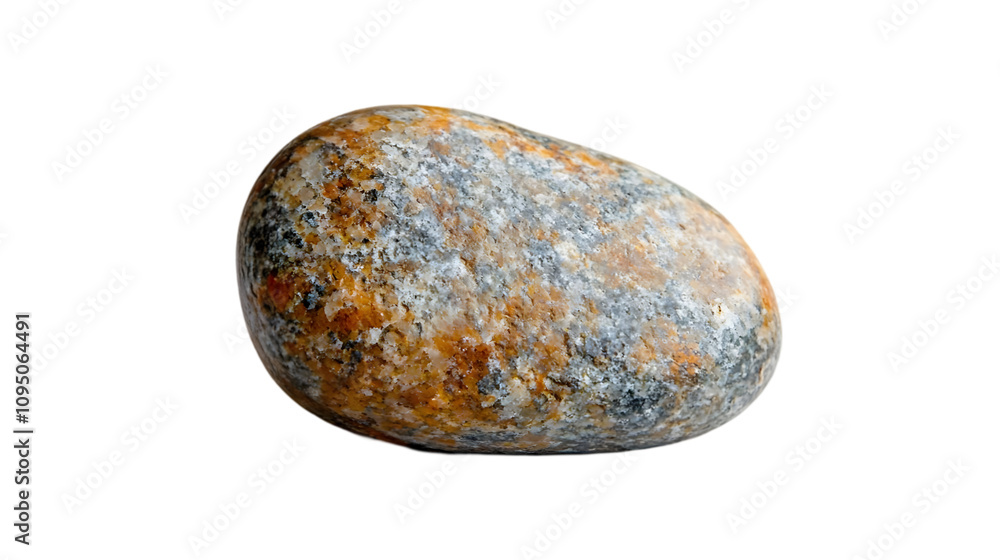 Smooth Gray and Orange Pebble on Black Background - Photo Smooth Gray and Orange Pebble on Black Background - Photo